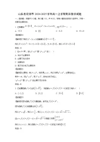 山东省菏泽市2024-2025学年高一(上)期末数学试卷(解析版)