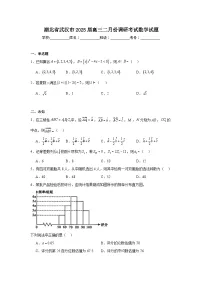 2025武汉高三年级二调数学试题及参考答案