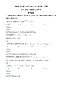 新疆维吾尔自治区乌鲁木齐市第一中学2024-2025学年高二下学期开学考试 数学试题（含解析）