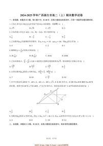 2024～2025学年广西崇左市高二上期末数学试卷(含答案)