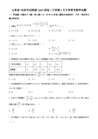 山东省名校联盟2024-2025学年高三下学期2月开学联考数学试题(Word版附解析)