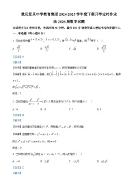 重庆复旦中学教育集团2024-2025学年高二下学期开学定时作业 数学试题（含解析）