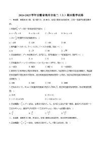 2024-2025学年安徽省亳州市高二（上）期末数学试卷（含答案）