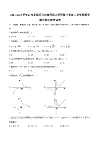 2024-2025学年云南省昆明市云南师范大学附属中学高二上学期教学测评期末数学试卷（含答案）