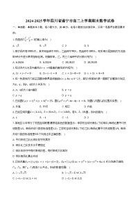 2024-2025学年四川省遂宁市高二上学期期末数学试卷(含答案)