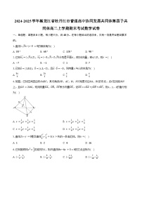 2024-2025学年黑龙江省牡丹江市普通高中协同发展共同体第四子共同体高二上学期期末考试数学试卷（含答案）