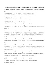 2024-2025学年重庆市西南大学附属中学校高二上学期期末数学试卷(含答案)