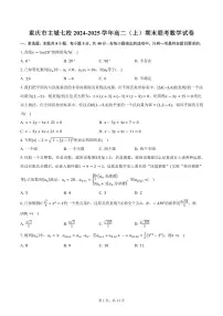 重庆市主城七校2024-2025学年高二（上）期末联考数学试卷（含答案）