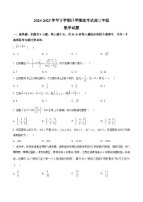 甘肃省武威市天祝藏族自治县2024-2025学年高三下学期开学摸底考试数学试题（原卷版+解析版）