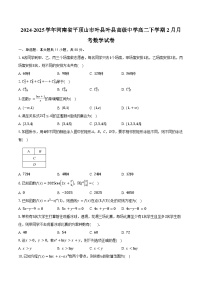 2024-2025学年河南省平顶山市叶县叶县高级中学高二下学期2月月考数学试卷（含答案）