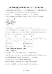 上海市实验学校2024-2025学年高二（上）期末数学试卷（含答案）