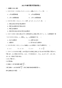2025年高考数学解密汇编压轴训练2（Word版附解析）