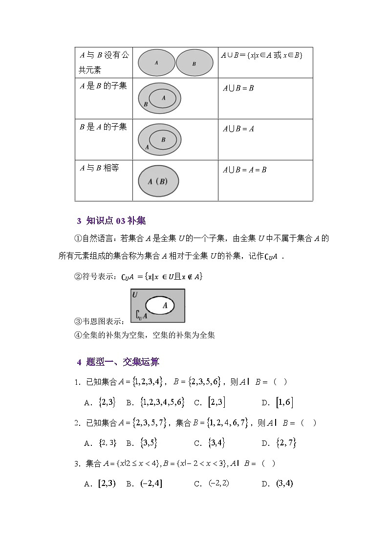 1.3集合的基本运算(讲义)(原卷版)第3页