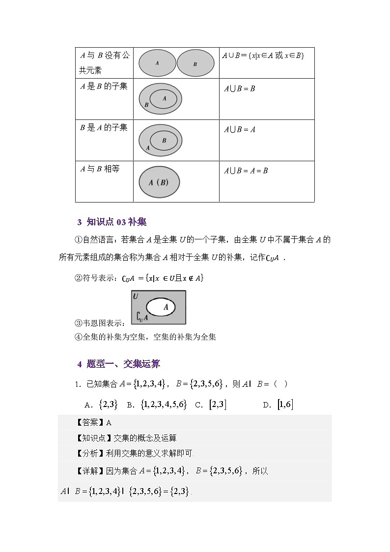 1.3集合的基本运算(讲义)(解析版)第3页