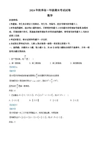 贵州省毕节市金沙县2024-2025学年高一上学期期末考试数学试题 含解析