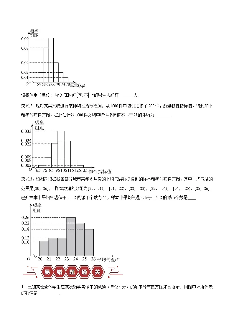 新高考数学二轮复习易错题训练专题13 统计(5大易错点分析+解题模板+举一反三+易错题通关)(原卷版)第3页