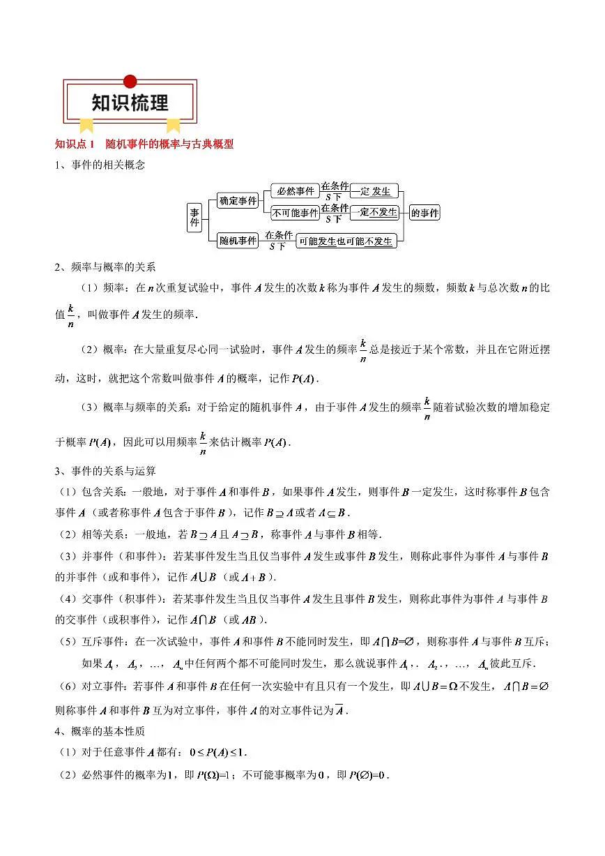 2024年高考数学一轮知识点复习—概率、随机变量与分布列(解析版)第2页