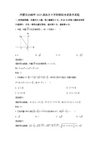 内蒙古赤峰市2025届高三下学期3·20模拟考试数学试题（解析版）