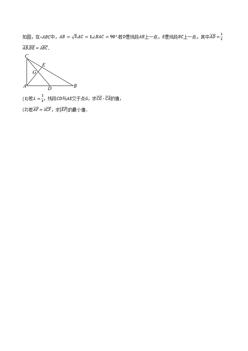 2024-2025学年江苏省南京师范大学附属中学高一下学期3月月考数学试卷(含答案)第3页