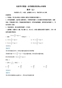 河南省名校学术联盟2025届高三下学期模拟冲刺（五）数学试题（解析版）