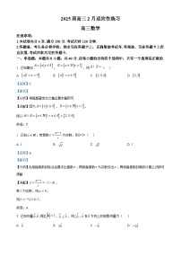 江苏省南京市玄武高级中学2025届高三下学期2月适应性练习数学试题（解析版）