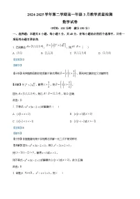 安徽省临泉田家炳实验中学2024-2025学年高一下学期3月月考 数学试题（含解析）