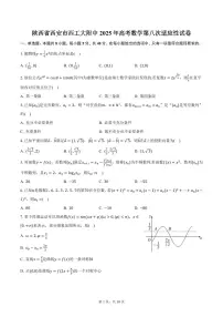 陕西省西安市西工大附中2025年高考数学第八次适应性试卷（含答案）