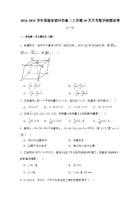 2024-2025学年福建省福州市高二上学期10月月考数学检测试卷合集2套（附解析）
