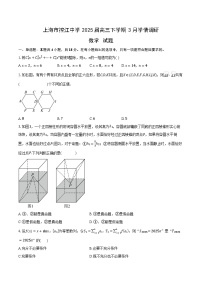【2025年上海市控江中学高三数学】2025届上海市控江中学高三下学期3月学情调研数学试题与答案