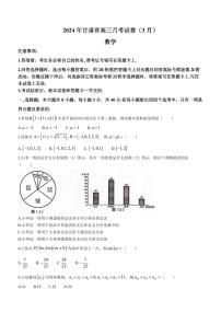 2024届甘肃省高三下学期3月月考试卷（一模）-数学（含答案）