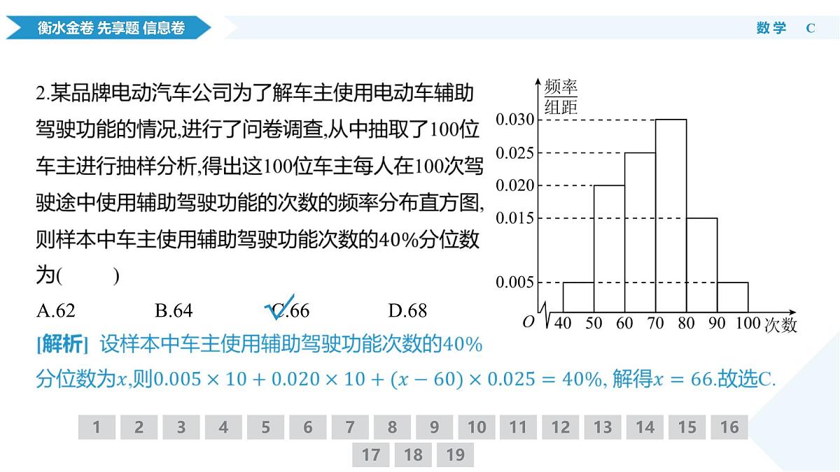 衡水金卷 信息卷6套 数学课件(5)第6页