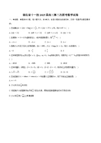 湖北省十一校2025届高三第二次联考数学试卷（含答案）