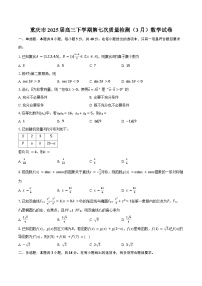 重庆市2025届高三下学期第七次质量检测（3月）数学试卷（含答案）