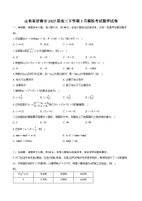 山东省济南市2025届高三下学期3月模拟考试数学试卷（含解析）