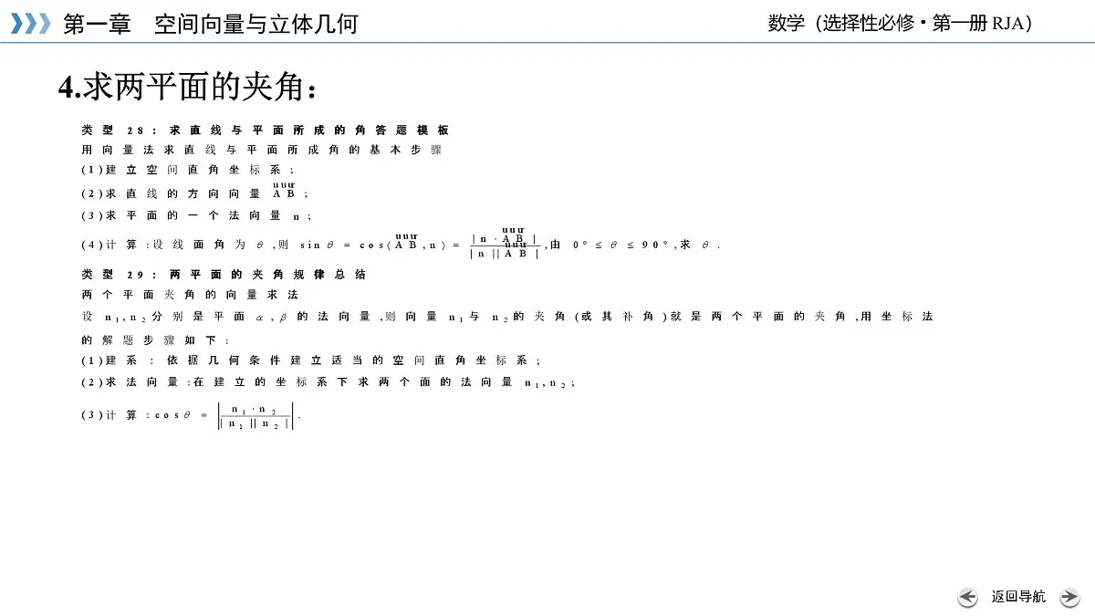 第一章 空间向量与立体几何(单元复习课件)第7页