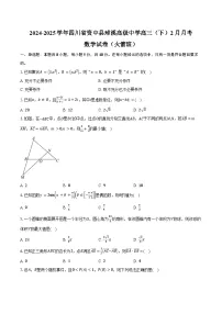 2024-2025学年四川省资中县球溪高级中学高三(下)2月月考数学试卷(火箭班)(含答案)