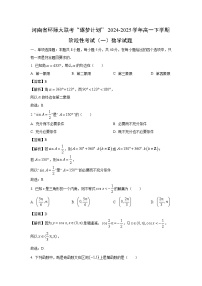 河南省环际大联考“逐梦计划”2024-2025学年高一下学期阶段性考试(一)数学试题(解析版)