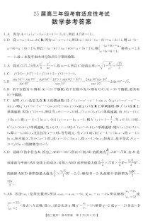 安徽省六安市市区2025届高三下学期3月考前适应性考试数学试题(PDF版附答案)