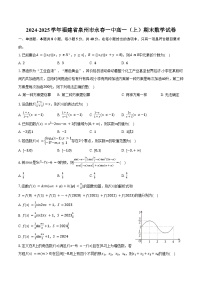 2024-2025学年福建省泉州市永春一中高一（上）期末数学试卷（含答案）