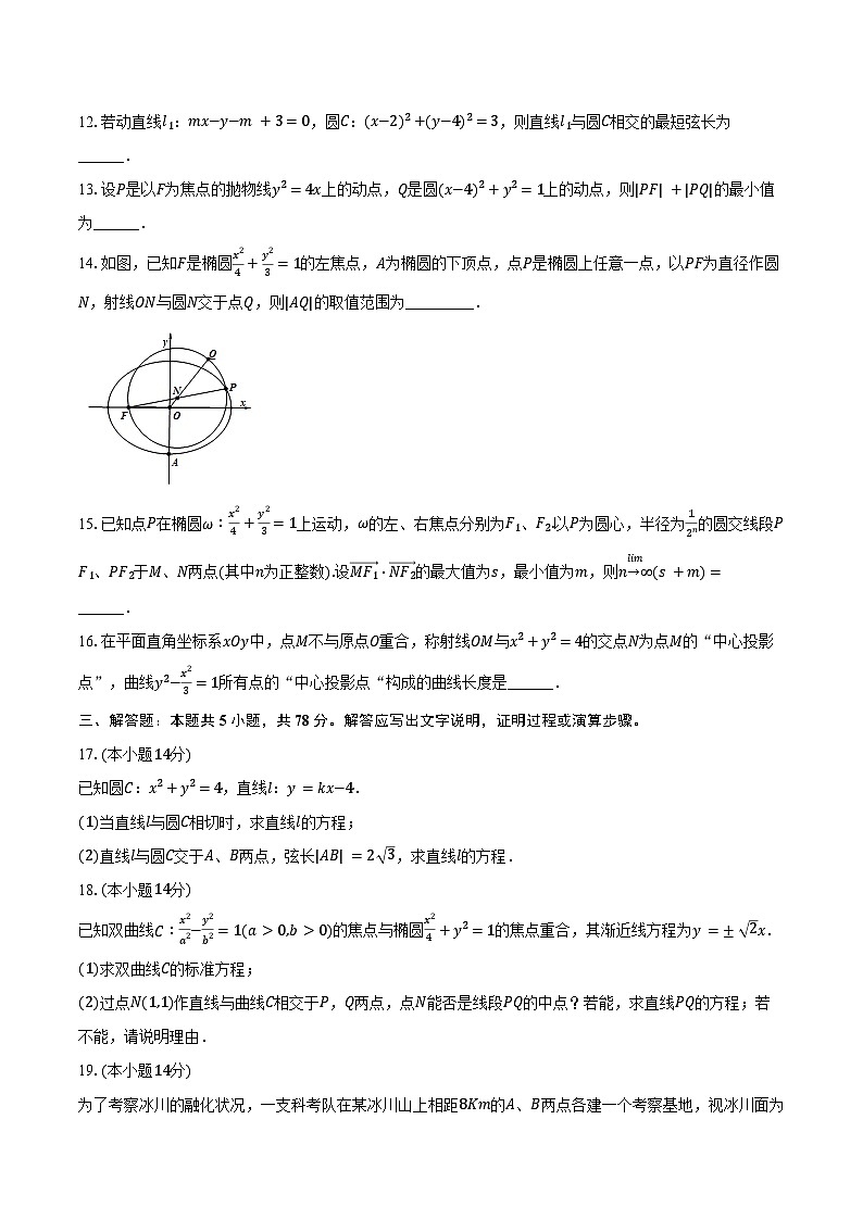 2024-2025学年上海师大学附宝山分校高二(下)月考数学试卷(3月份)(含答案)第2页