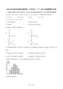 2025届天津市武清区杨村第一中学高三（下）第2次统练数学试卷（含答案）