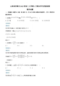 山东省济南市2024-2025学年高三上学期1月期末考试数学试卷（Word版附解析）