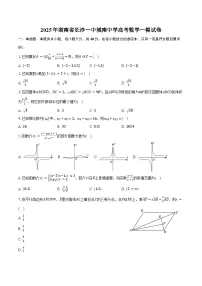 2025年湖南省长沙一中城南中学高考数学一模试卷（含答案）
