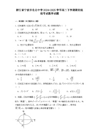 浙江省宁波市北仑中学2024−2025学年高二下学期3月期初返校考试 数学试题（含解析）