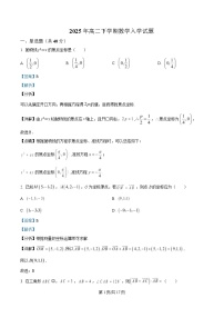 湖南省岳阳市岳阳县第一中学2024-2025学年高二下学期开学考试数学试题 Word版含解析