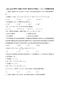 2024-2025学年广东省广州市广东仲元中学高三（下）月考数学试卷（含答案）