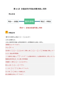 2025年高考数学大题题型归纳精讲(新高考通用)第03讲分组法和并项法求数列前n项和练习(学生版+解析）