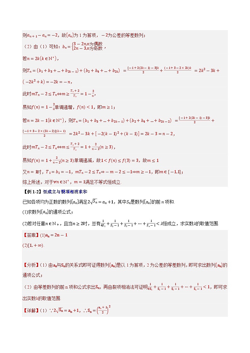 2025年高考数学大题题型归纳精讲(新高考通用)第06讲数列中的恒成立和存在性问题(教师版)第2页