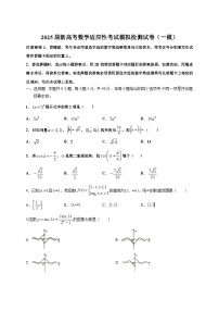 2025届新高考数学适应性考试模拟检测试卷（一模）附答案