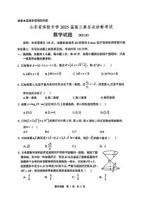 山东省实验中学2025届高三第五次诊断考试数学试卷【含答案】